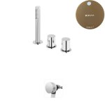 Bruma Avalon Bateria wannowo-natryskowa nablatowa z napełnianiem przez przelew Sunset 1895201SS