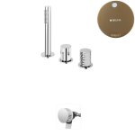 Bruma Avalon Bateria wannowo-natryskowa nablatowa z napełnianiem przez przelew Sunset 1892003SS