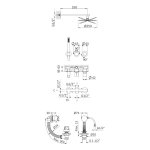 Bruma Avalon Bateria wannowo-natryskowa podtynkowa z deszczownicą ścienną Ø 250 mm napełnianiem przez przelew i słuchawką prysznicową Morning Mist 1892401MM