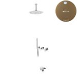 Bruma Avalon Bateria wannowo-natryskowa podtynkowa z deszczownicą sufitową Ø 250 mm napełnianiem przez przelew i słuchawką prysznicową Sunset 1892502SS