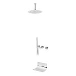 Bruma Avalon Bateria wannowo-natryskowa podtynkowa z deszczownicą sufitową Ø 250 mm wylewką i słuchawką prysznicową Chrom 1892504CR