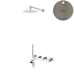 Bruma Avalon Bateria wannowo-natryskowa podtynkowa z deszczownicą Ø 250 mm i słuchawką prysznicową Morning Mist 1892405MM
