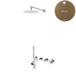 Bruma Avalon Bateria wannowo-natryskowa podtynkowa z deszczownicą Ø 250 mm i słuchawką prysznicową Sunset 1892405SS