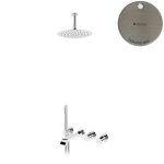 Bruma Avalon Bateria wannowo-natryskowa podtynkowa z deszczownicą sufitową Ø 250 mm i słuchawką prysznicową Morning Mist 1893331MM