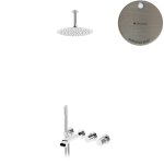 Bruma Avalon Bateria wannowo-natryskowa podtynkowa z deszczownicą sufitową Ø 250 mm i słuchawką prysznicową Morning Mist 1892505MM