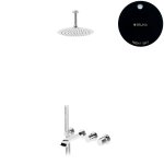 Bruma Avalon Bateria wannowo-natryskowa podtynkowa z deszczownicą sufitową Ø 250 mm i słuchawką prysznicową Night Sky 1892506NS