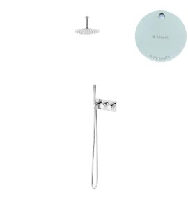 Bruma Avalon Zestaw natryskowy termostatyczny podtynkowy z deszczownicą sufitową Ø 250 mm i słuchawką prysznicową Pure White 1845602PW