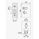 Bruma Bateria natryskowa podtynkowa samozamykająca Chrom 1420029CR