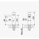 Bruma Bateria umywalkowa jednootworowa Chrom 1400023CR