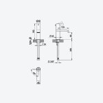Bruma Breeze Bateria umywalkowa jednootworowa z korkiem Click-Clack Sunrise 1680001SR