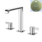 Bruma Breeze Bateria umywalkowa 3-otworowa z korkiem Click-Clack Sunrise 1682511SR