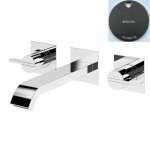 Bruma Breeze Bateria umywalkowa podtynkowa bez korka 3-otworowa Gunmetal 1682401MG