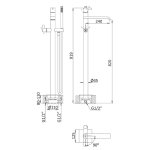 Bruma Breeze Bateria wannowo-natryskowa wolnostojąca Pure White 1688001PW