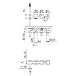 Bruma Elemen podtynkowy do baterii wannowo-natryskowej termostatycznej 2-drożnej 2003001NO W MAGAZYNIE !!!