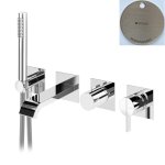 Bruma Breeze Bateria wannowo-natryskowa termostatyczna podtynkowa z wylewką Morning Mist 1684601MM