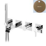 Bruma Breeze Bateria wannowo-natryskowa termostatyczna podtynkowa z wylewką Sunset 1684601SS