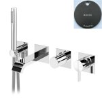 Bruma Breeze Bateria wannowo-natryskowa termostatyczna podtynkowa z wylewką Gunmetal 1684601MG