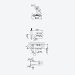 Bruma Breeze Bateria wannowo-natryskowa termostatyczna podtynkowa z deszczownicą sufitową Ø 250 mm Pure White 1873601PW