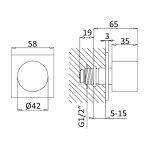 Bruma Breeze Zawór podtynkowy 1/2" Sunrise 1805901SR
