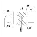 Bruma Breeze Zawór podtynkowy 3/4" Sunrise 1805902SR