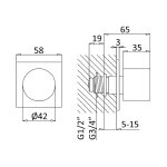 Bruma Breeze Zawór podtynkowy 1/2" Chrom 1805901CR