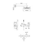 Bruma Breeze Zestaw natryskowy Ø 250 mm podtynkowy z ramieniem ściennym Chrom 1687632CR