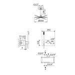 Bruma Breeze Zestaw natryskowy Ø 250 mm termostatyczny podtynkowy z ramieniem sufitowym Chrom 1874901CR