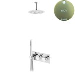 Bruma Breeze Zestaw natryskowy Ø 250 mm termostatyczny podtynkowy z ramieniem sufitowym Sunrise 1874901SR