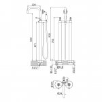 Bruma Classico Bateria wannowa Wolnostojąca Chrom 1180800CR
