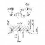 Bruma Classico Bateria wannowa podtynkowa Chrom 1187400CR