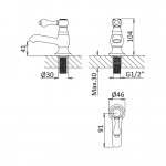 Bruma Classico Mieszacz umywalkowy "Cold" Chrom 1183800CR