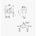 Bruma Coral Bateria natryskowa podtynkowa 1-drożna Chrom 1941200CR