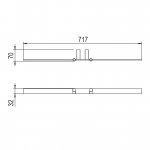 Bruma Cubis Wieszak na ręcznik dwuramienny Chrom 1760005CR