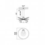 Bruma EloR Deszczownica Ø 230 mm z ramieniem sufitowym 100 mm Chrom 1455351CR