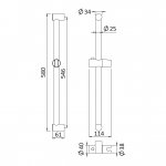 Bruma Eko Drążek prysznicowy z uchwytem do słuchawki prysznicowej chrom 1455705CR