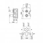 Bruma Elite Zestaw wannono-natryskowa termostatyczny podtynkowa Chrom 1801701CR