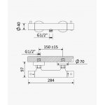 Bruma Elo Bateria prysznicowa termostatyczna ścienna Chrom 1381101CR