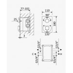 Bruma Elo Bateria wannowo-natryskowa termostatyczna podtynkowa Chrom 1381701CR