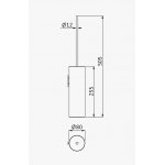   Bruma Elo Szczotka toaletowa wisząca Chrom 1340014CR W MAGAZYNIE !!!
