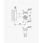 Bruma Elo Wspornik kolumny prysznicowej z wężem Chrom 1456110CR