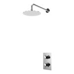 Bruma Elo Zestaw natryskowy termostatyczny podtynkowy z deszczownicą ścienną Ø 230 mm Chrom 1387801CR