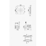 Bruma Elo Zestaw natryskowy podtynkowy z deszczownicą 380x380 mm sufitową oraz ze słuchawką prysznicową Chrom 1384231CR