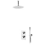 Bruma Elo Zestaw natryskowy termostatyczny z deszczownicą Ø 300 mm sufitową ze słuchawką prysznicową Chrom 1385606CR