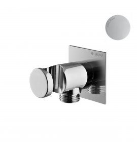 Bruma EloQ Przyłącze kątowe z uchwytem do słuchawki prysznicowej Pure white 1455910PW