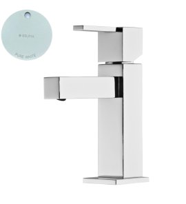 Bruma Escudo 2 Bateria umywalkowa średnia jednootworowa bez korka Pure White 1020101PW