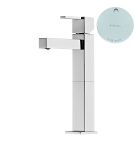 Bruma Escudo 2 Bateria umywalkowa wysoka jednootworowa bez korka Pure White 1022101PW