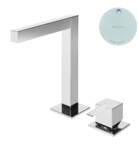 Bruma Escudo 2 Bateria umywalkowa 2-otworowa bez korka Pure White 1020003PW