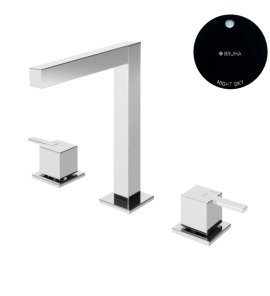 Bruma Escudo 2 Bateria umywalkowa 3-otworowa bez korka Night Sky 1022501NS