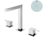 Bruma Escudo 2 Bateria umywalkowa 3-otworowa bez korka Pure White 1022501PW