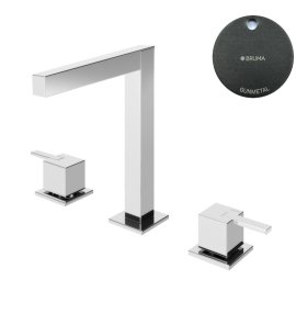 Bruma Escudo 2 Bateria umywalkowa 3-otworowa bez korka Gunmetal 1022501MG